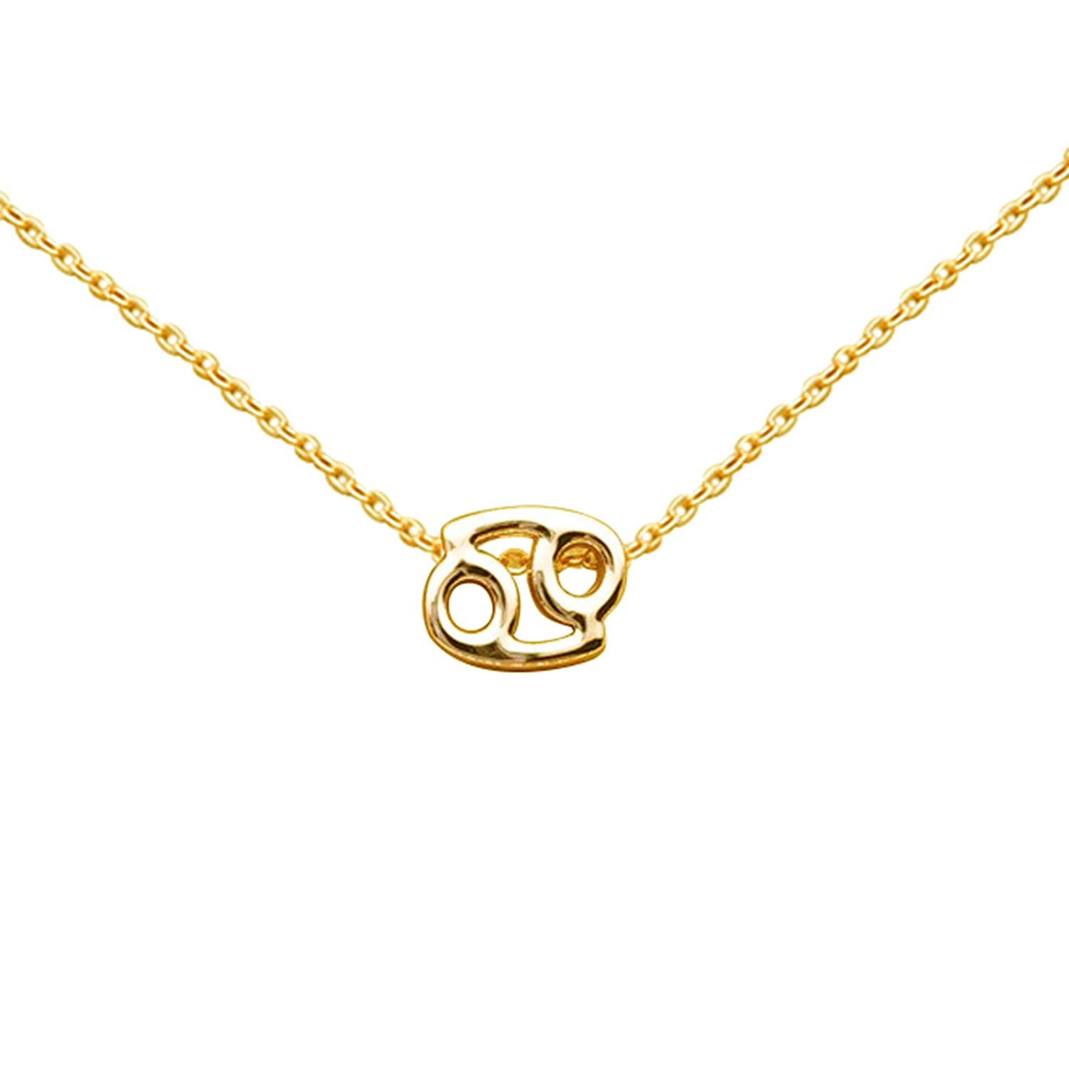 PEORAGold Plated Fashion Jewellery Constellation Zodiac Pendant Necklace for Women & Girls