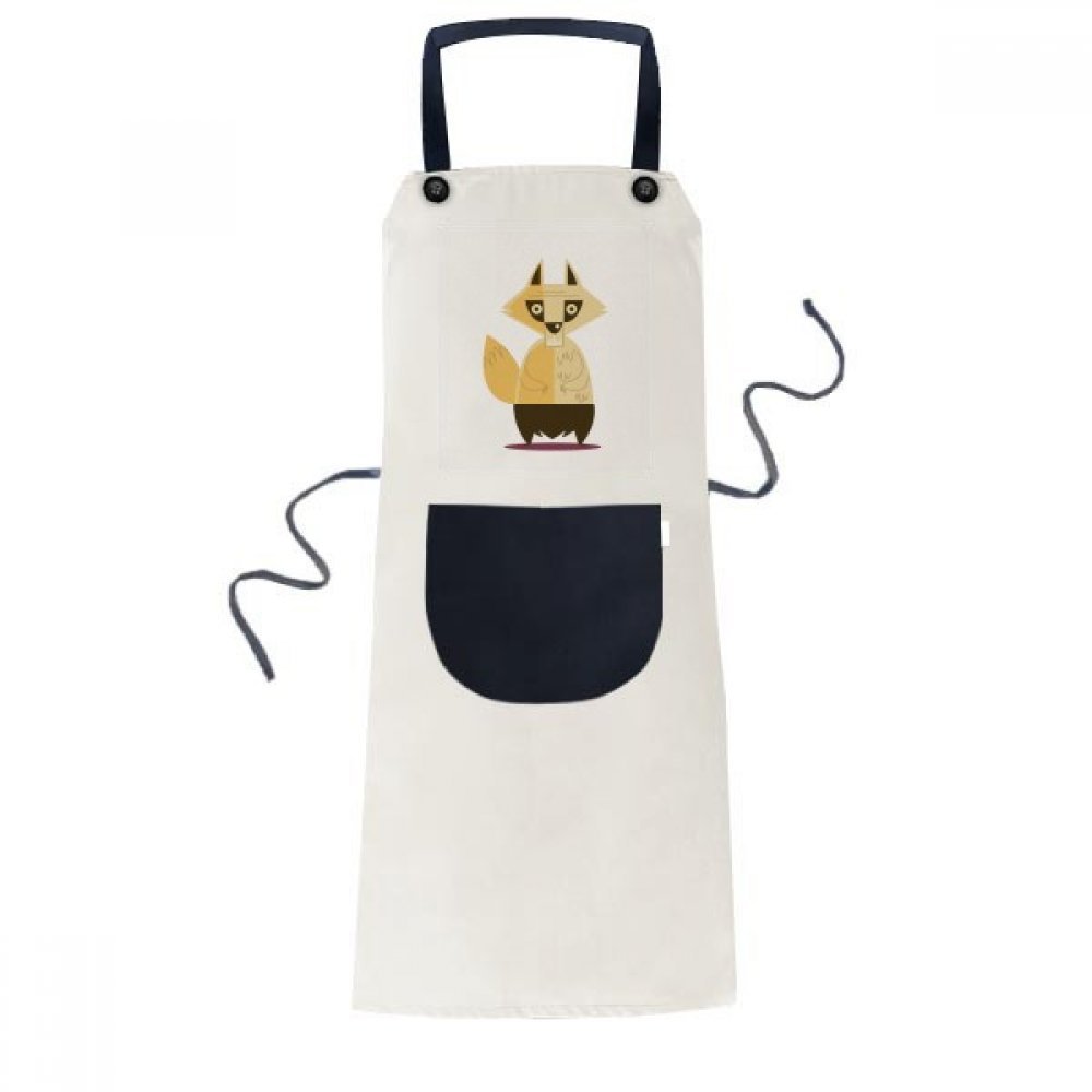 Tablier Halloween fantôme beige Fox Fear avec grande poche réglable pour cuisine