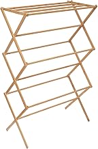 Simplo - Varal de Chão Vertical 3 Andares em Bambu Dobrável e Compacto