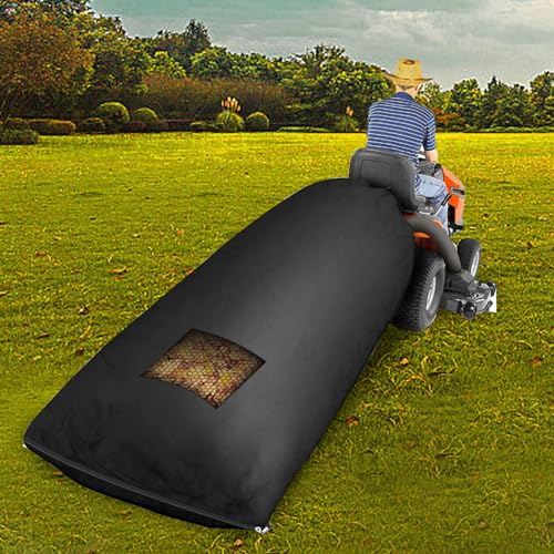 Wedhapy Lawn Mower Bag 79x51 in Large Capacity Leaf Bag with Zipper and Mesh Reusable Lawn Tractor Leaf Bag for Leaf Collection, Grass Catching