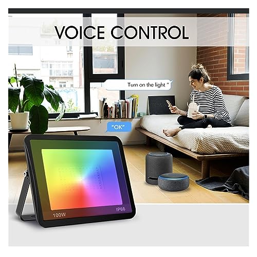 Projecteur LED extérieur Tuya RGB 50W pour un éclairage connecté réglable