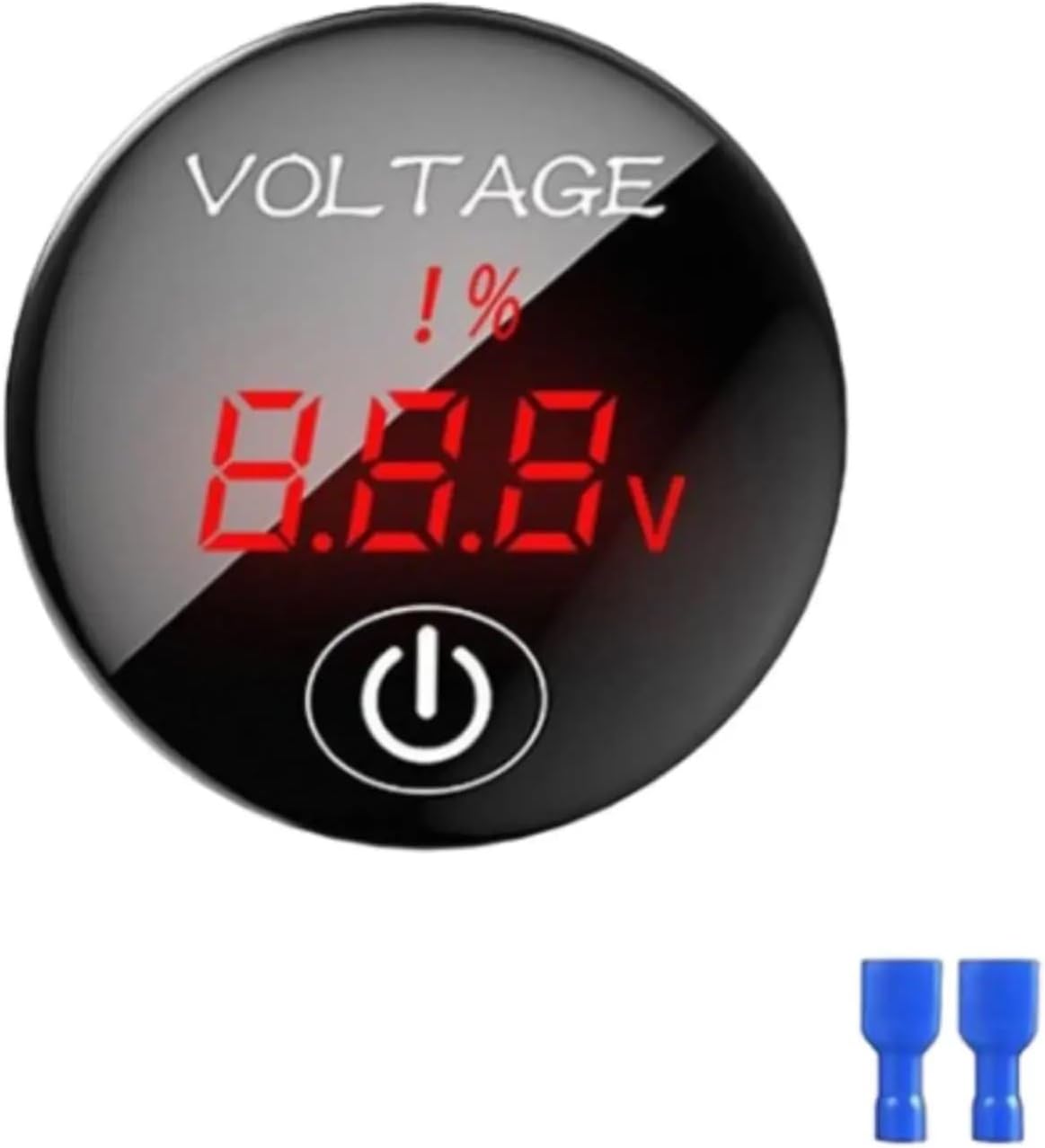 Car Gauge Voltmeter 12V-24V Voltage Meter Switch Convenient Sturdy Automobile Accessory Touch Display(Green)