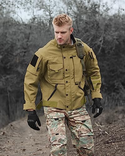 Volita Military Jacket For Men 1000D Cordura Tactical Jacket Hard Shell Water Resistant Army Jacket Coat Hiking Bushcraft #TOP5