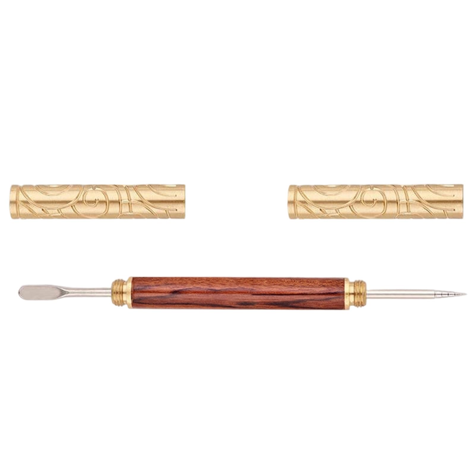 Msioytog Latte Art Pen Stainless Steel with Wood Handle Baristas Tool for Art on Latte Cappuccinos Espressos Coffee Accessories Stainless Steel Coffee Drawing Tool