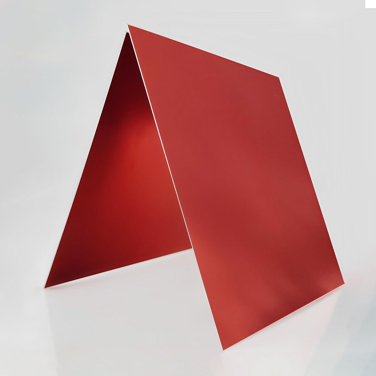 5 pezzi di lastra di alluminio sottile anodizzata rossa, in lamiera di alluminio anodizzato con incisione laser, for edilizia, 20 cm × 20 cm, spessore 0,5/0,8/1,0/1,5 mm(200x200x1.0mm)
