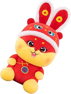 CAXUSD Ano Do Coelho Mascote Porco De Pelúcia Brinquedo De Pelúcia Mini Boneca De Pelúcia Boneco De Pelúcia Coelho Mascote Brinquedos Macios Coelho Boneca Coelho Bicho De Pelúcia Coelho