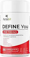 DEFINE - Morosil + Spirulina, Cafeína, Chá Verde, Picolinato de Cromo, Psyllium, Arginina e Quitosana, 90 Cápsulas, Fortalvit