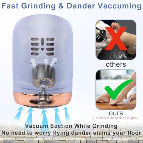 Image of Electric Callus Remover for Feet, Portable Pedicure Kit Foot File Callus Remover, Rechargeable Waterproof Foot File for Foot Care Deadskin Remover with 9Head&LCD Display, Purple