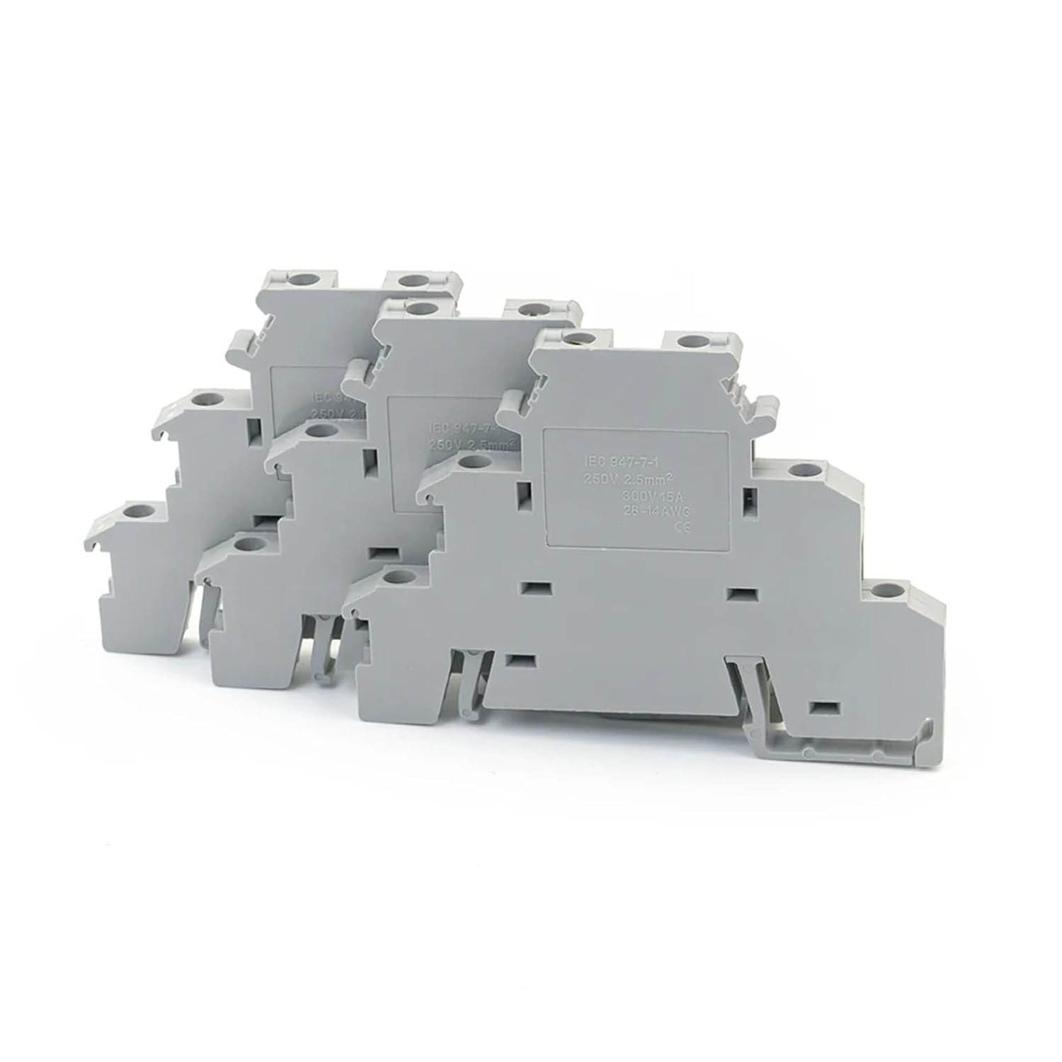 10Pcs Din Rail Terminal Block DIKD-1.5 Three Layer 3 Level Sensor Actuator Triple Wire Connector DIKD1.5 Wire Conductor