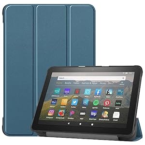 Tri-Fold Case for H 10 Tablet (13th Generation, 2023/2025 Release) - 10.1 Inch PC Hard Back Shell with Auto Wake/Sleep Multiple Viewing & Typing Angles Lightweight Protection(Peacock Blue)