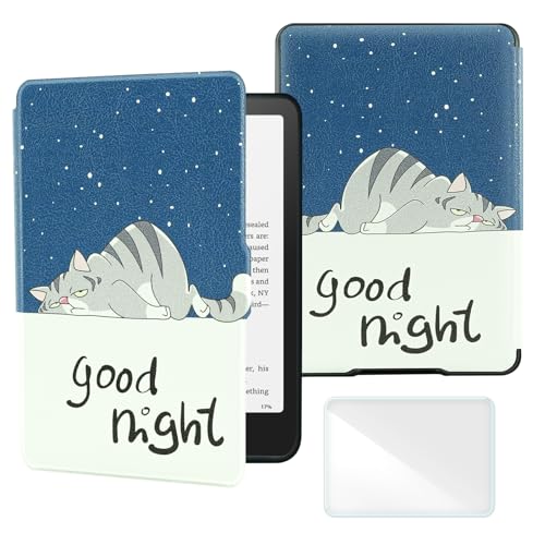 Smart Case Compatible with Kindle Paperwhite 5th/6th/7th Generation e-Reader (2012-2018 Released - Model No:EY21 & DP75SDI), Includes a Screen Protector - Premium PU Leather Cover with Auto Sleep/Wake