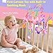 Zendstanding Musical Car Seat Toy for Babies 0-12 Months Girl, 5-in-1 Sensory Activity Hanging Toy Stroller Toy with Soothing Music, Rattle, Mirror for Newborn Infants Essential Gifts, Unicorn