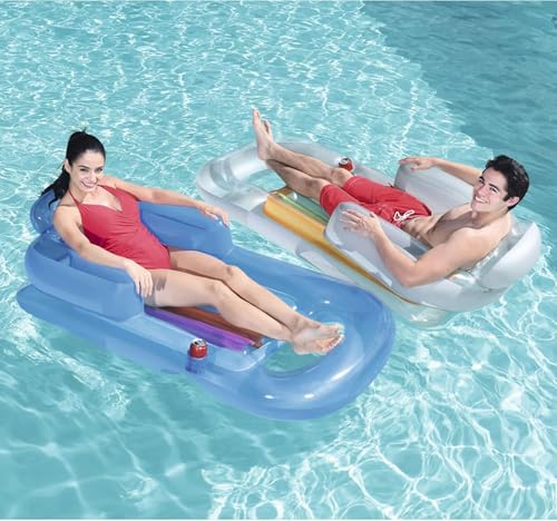 Pool gonflable flottant 160x85cm avec dossier pour lac et plage - 3