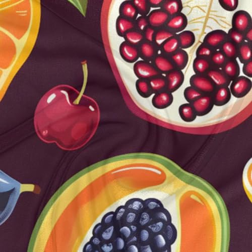 Silk Scarf for Women, Dragon Fruit Pattern Breathable Hair Scarf, Square Neckerchief3