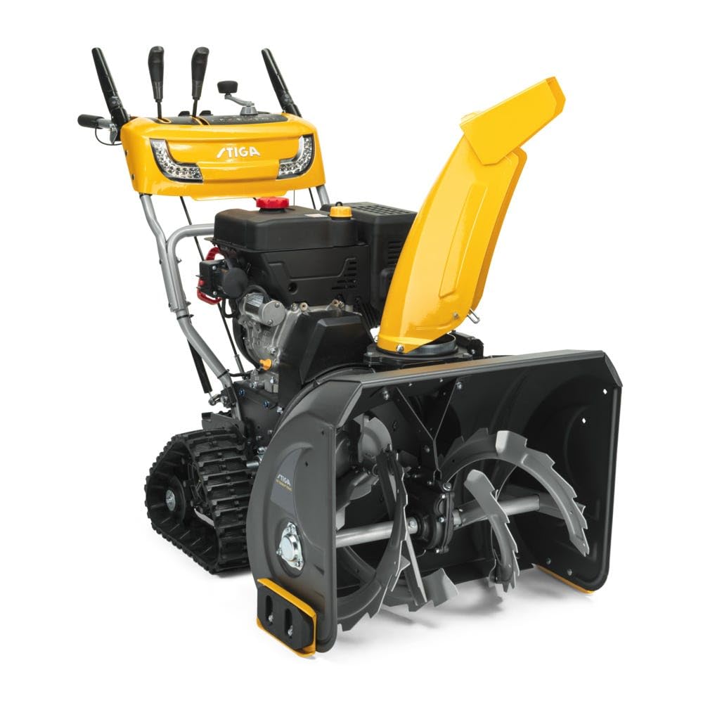 STIGA Spazzaneve ST 5266 P TRAC a due stadi - motore a scoppio da 302 cc, ampiezza di lavoro di 66 cm, trazione cingolata, impugnatura riscaldata, luce a LED