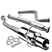 DNA MOTORING CBE-HA90-NRT Muffler CatBack Exhaust System [Compatible with 90-93 Honda Accord Sedan/Coupe ONLY]