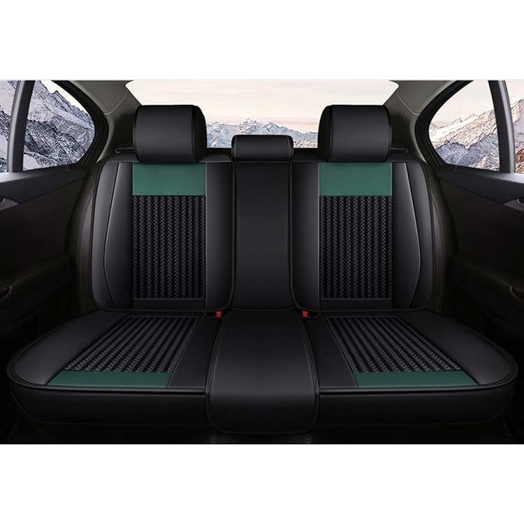 Housse de siège voiture en cuir PU rembourré chic et durable pour banquette arrière rouge