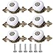 POFET 6 pomos redondos de cerámica para cajones de aparador de cajones, estilo vintage, tiradores de muebles de cerámica para cocina, armario, habitación de niños, decoración - blanco