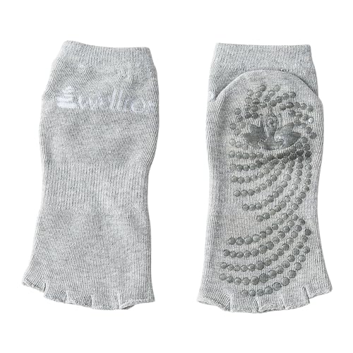 Toeless Yoga Socks With Grips for Women, Open Toe Pilates Socks2
