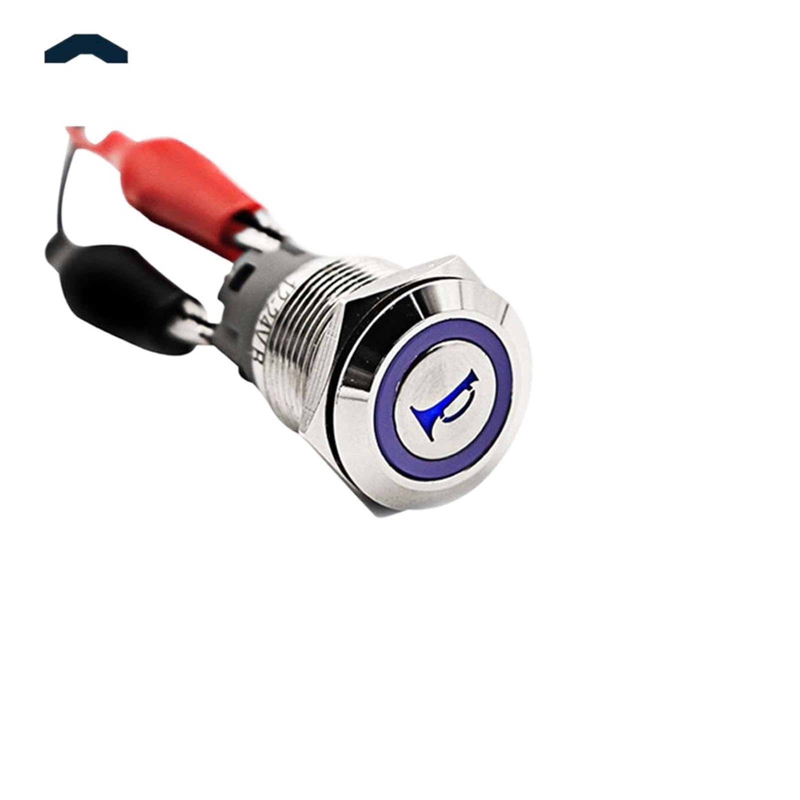 Interrupteur bouton métallique 19mm étanche finition premium LED