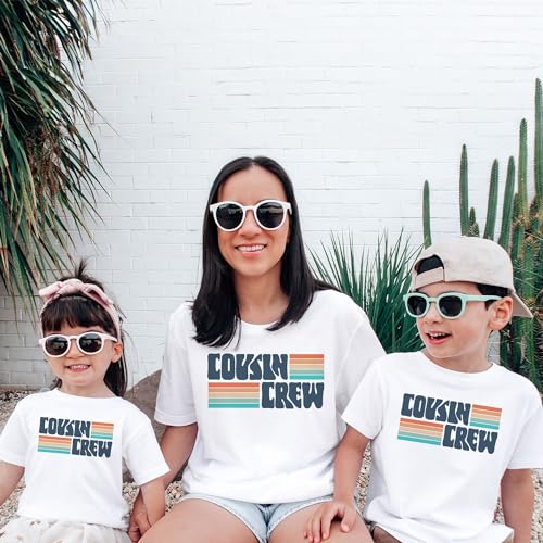 Retro Rainbow Cousin Crew Shirt - Matching Shirts For Cousins - Family Reunion Gift - Boho Natural Toddler Youth Tee4