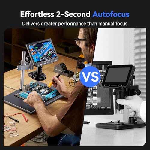 TOMLOV 4K Autofocus Microscope TM4K-AF Max, 10.1