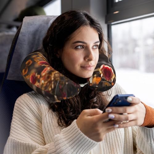 Almohada espumosa de viaje tamaño U cómoda lavable miniatura 5