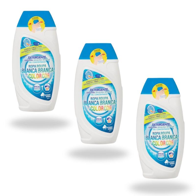 Detergente en Gel Concentrado Bosque Verde – Ropa Blanca y de Color – Pack 3 Unidades