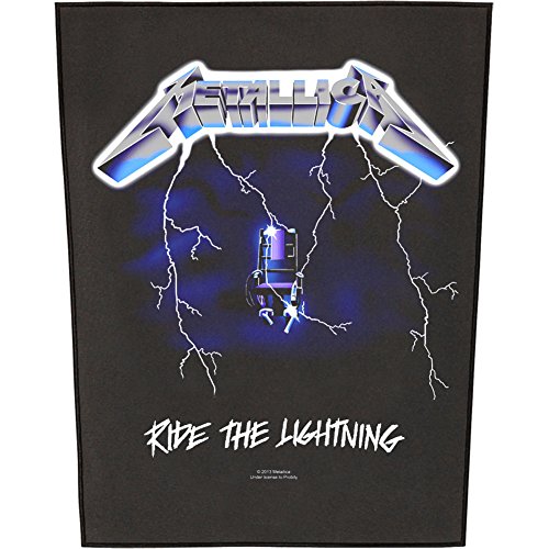 Metallica Ride The Lighting Unisex Parche Espalda Negro, 95% Algodón, 5% Poliéster,