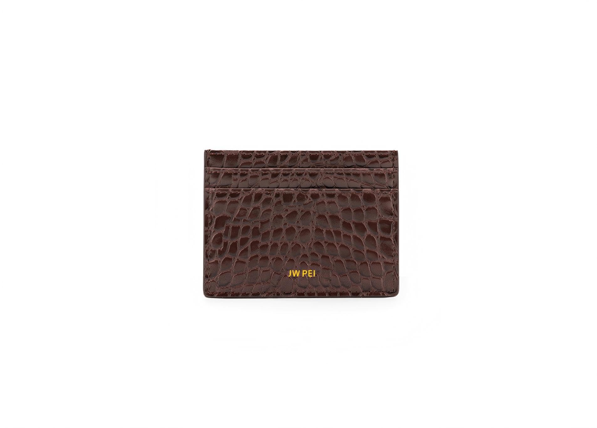 JW PEI The Card Holder - Brown Croc