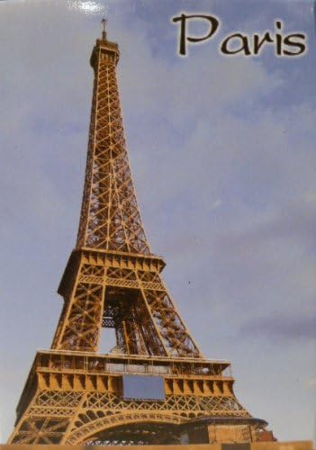 Imán de recuerdo de coleccionista de la torre Eiffel de París Francia, 2.5 x 3.5 pulgadas