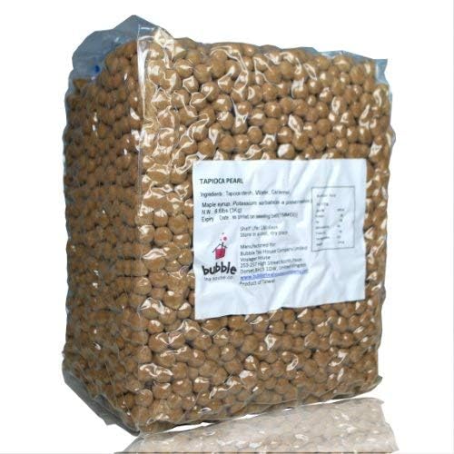 Black Tapioca Pearls for Bubble Tea Drink 3KG – Gluten Free Brown Sugar Flavour, Boba Starch Pearls – Perfect for Bubble Tea, Milk Tea, Smoothies and Dessert Toppings (Suger)