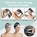 VOOVA & MOVAS Dark Gray Microfiber Hair Towel Wrap for Women 2-Pack, Super Absorbent Quick Dry Hair Towels for Wet Hair After Shower, Soft Lightweight Hair Wraps