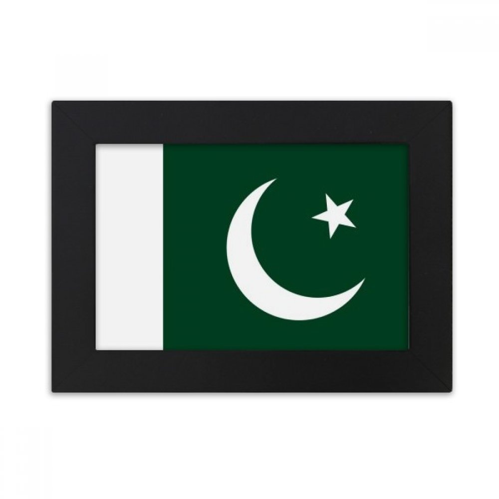 Cadre photo Pakistan drapeau national noir de bureau 5x7 pouces pour image art peinture