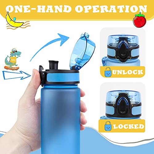 Bugucat 17 Oz Water Bottle, Sports Water Bottle Drinks Bottle Leak Proof, Sport Jug Reusable, Water Storage Container Perfect For Outdoor Cycling, 1 Click Open, Tritan(Green) #TOP2