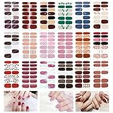 LATTCURE Nagelsticker, Nagelaufkleber, Nagelkunst Sticker, Selbstklebende Nagelfolie, Nail Art Aufkleber Schöne Mode DIY Dekoration (D)