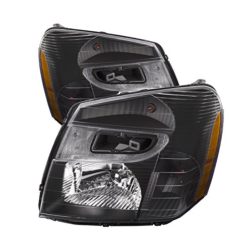 Perde Compatible With Chevrolet Equinox Black Headlights Headlamps Set #TOP9