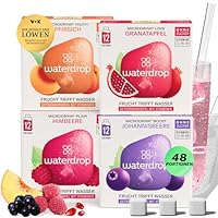 waterdrop® Microdrink Set – 48 Waterdrop Würfel in 4 verschiedenen Sorten – Zuckerfreier Durstlöscher & Alternative zu Getränkesirup und Geschmackspulver – Flavour Drops im Wasser auflösen
