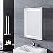 SONNI Spiegelschrank 50 × 70cm beschlagfrei Kabelloses Scharnier Design Spiegelschrank für das Badezimmer mit Steckdose Aluminium Spiegelschrank mit Beleuchtung LED Spiegelschrank wasserciht