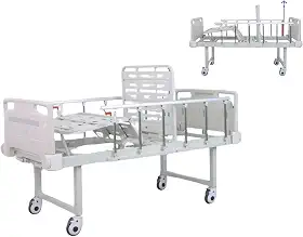 Cama Hospitalar Fowler Leito Manual 2 Movimentos 5 Posições Suporta até 180 Kg Pro2 Plus Healt Clean