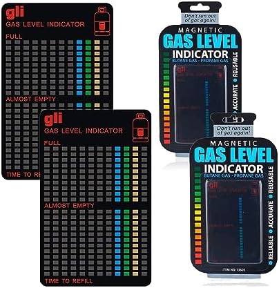 Xiuyer 4pcs Gas Tank Level Indicator Reusable Accurate Reliable Practical Lpg Fuel Propane Butane Bottle Magnetic Grill Gas Indicator For Camping Gauge Caravan Motorhome Travel Bbq