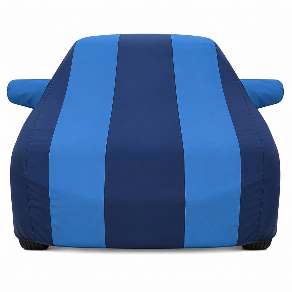 Autofurnish Stylish Aqua Stripe Car Body Cover Compatible with Datsun Go 2014-image-30