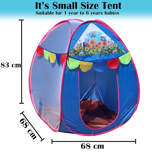 Image of Homecute Igloo Type Foldable Popup Small Size Kid's Toys Play Tent House for Indoor & Outdoor, Suitable for 1 Year to 6 Years (Small Size Blue)