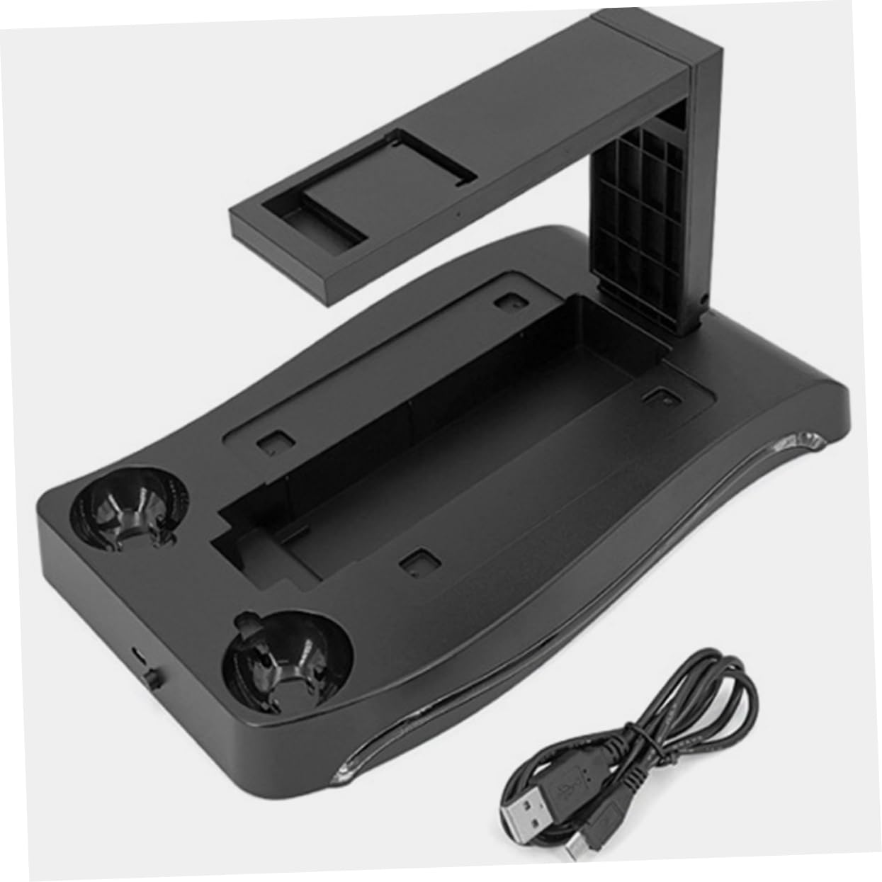 Homoyoyo Support Multifonction pour Console de Jeux VR en Abs Noir, Station de Charge et Rangement pour Accessoires Gaming