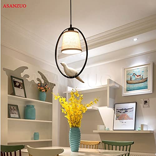 Lámpara colgante Loft vintage con diseño de pájaro y suspensión 4