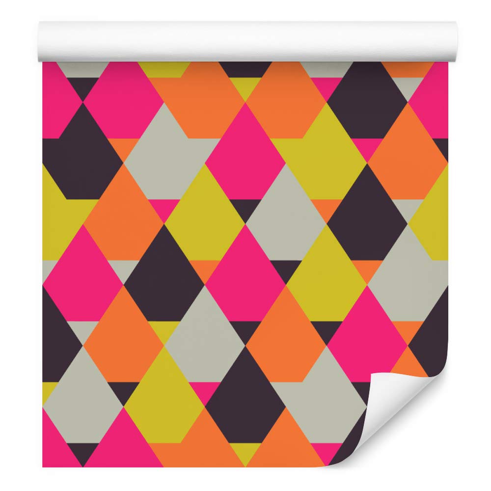 Muralo Papier Peint Intissé Losanges Mosaïque Géométrie - 10m x 53 cm