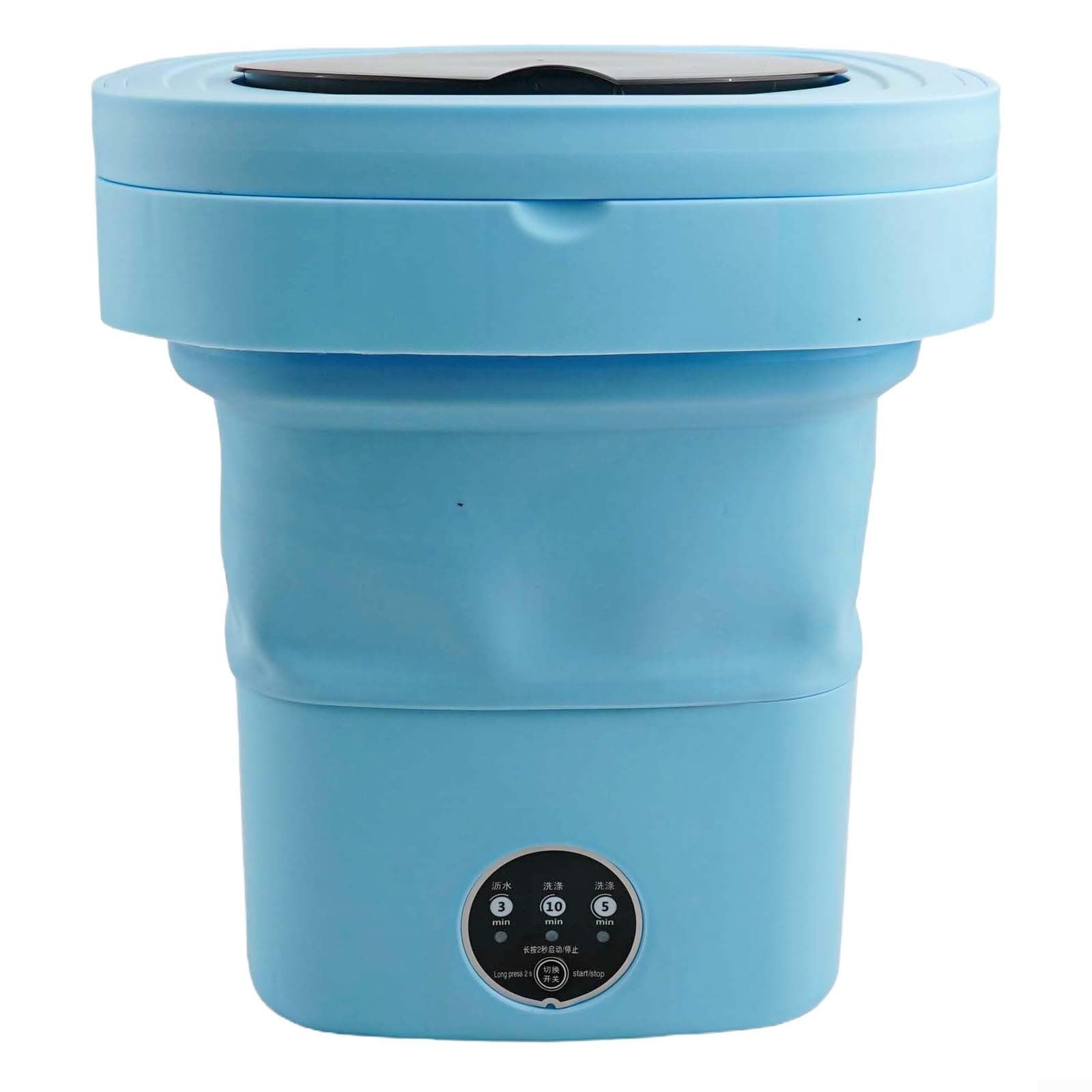 Tragbare Waschmaschine 8,5L Faltbar Blaulicht(Blue) | 8,5L Fassungsvermögen, faltbares Design, Blaulicht-Funktion, Timer-Steuerung, für ideal für Reisen