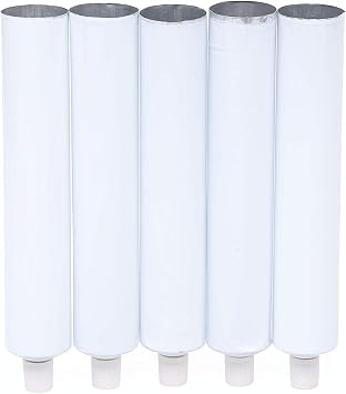 100pcs 100ml Aluminum Recyclable Empty Toothpaste Tubes with Needle Cap, Refillable Travel Squeeze Bottles for Cosmetic Samples