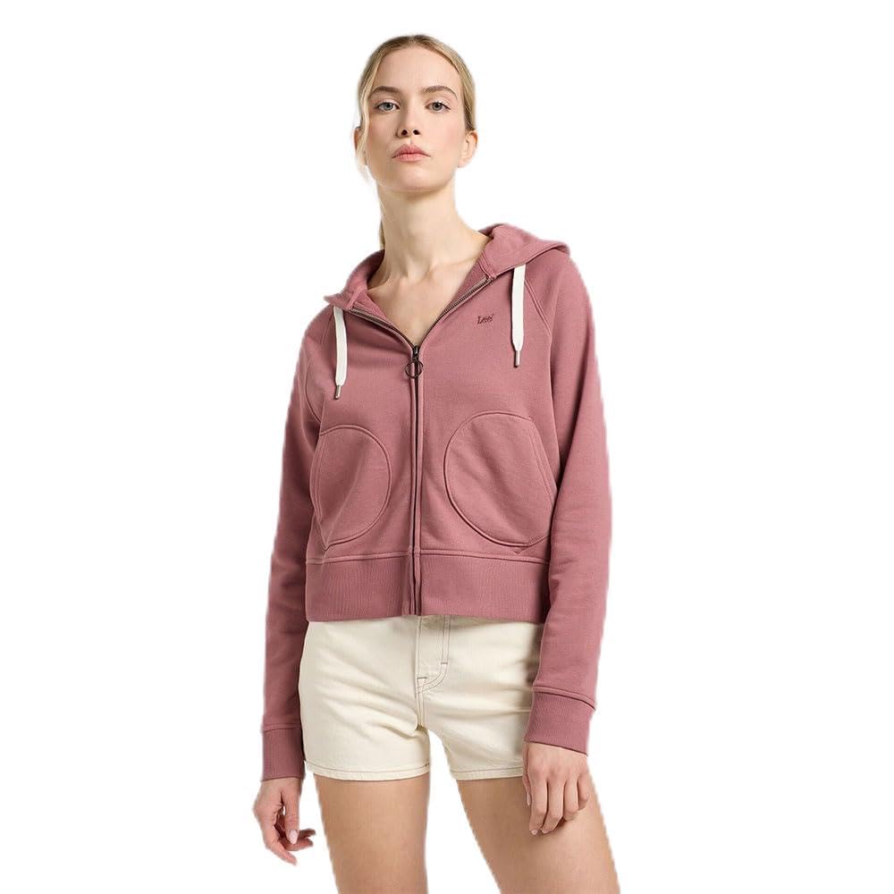Lee Felpa Con Cappuccio Da Donna Con Zip, Hennè, M-image
