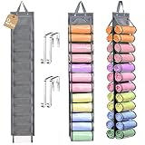 KISYONGUS 2 Pack Leggings Storage Organizer, Hanging Legging Organizer for Closet, Yoga Legging Roll